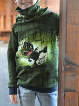 Preview: French Terry Kombi Chestnut Friends Grün by Thorsten Berger by Swafing